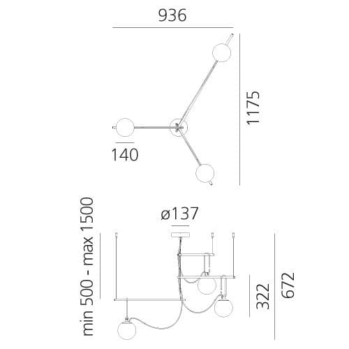 NH S3 14 펜던트 램프 사이즈 가이드 이미지 2