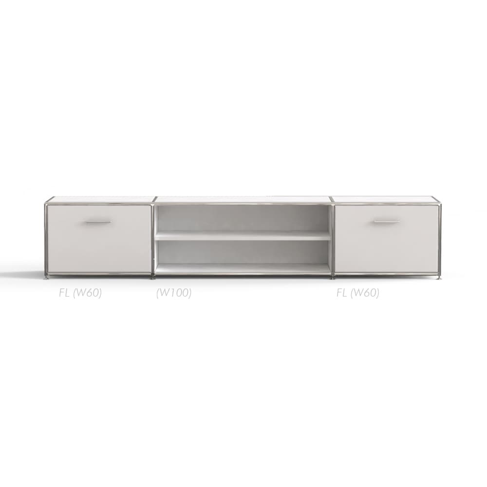 3 x 1 TV Unit Melamine White 플랫샷