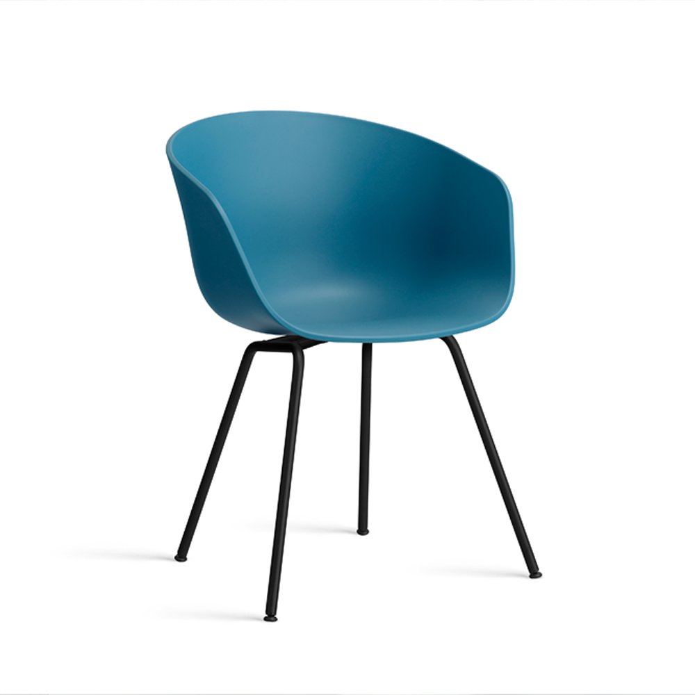 헤이 어바웃 에이 체어 AAC26 Black Powder Coated Steel Base Azure Blue