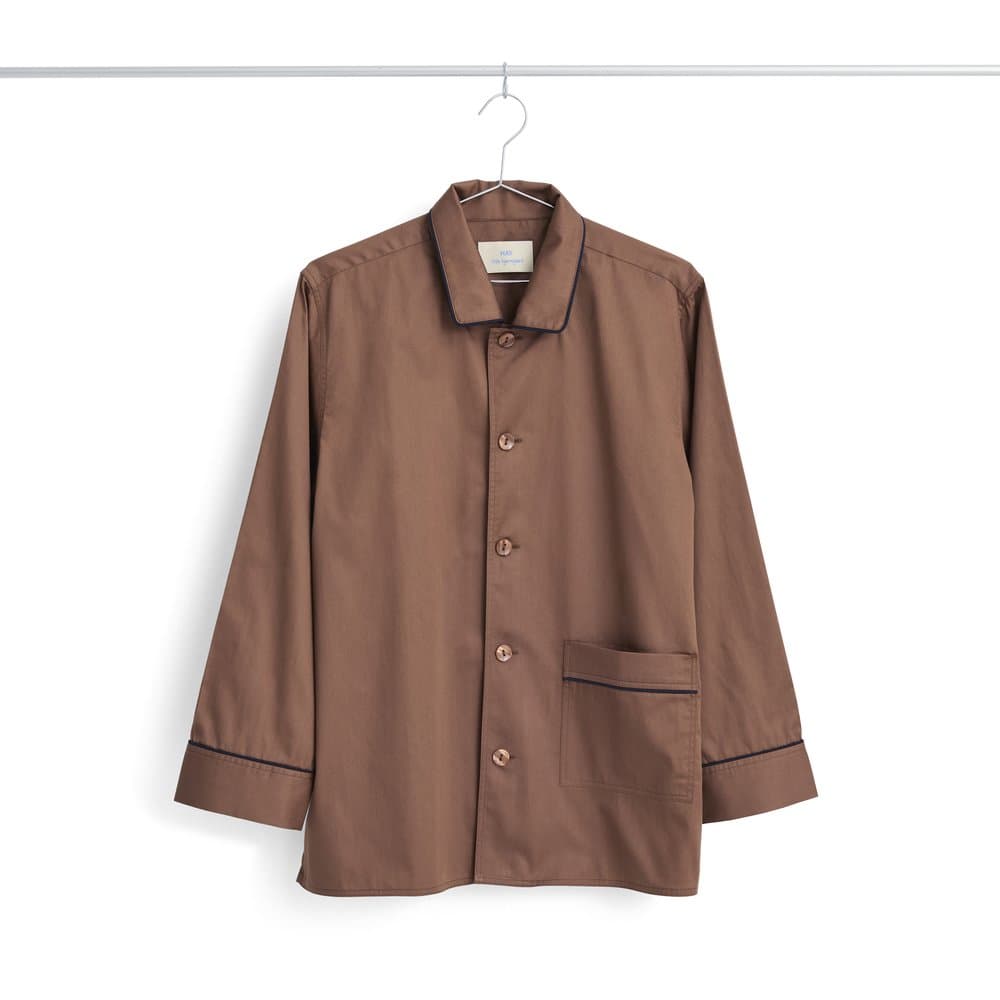 OUTLINE PYJAMA L/S SHIRT MILK CHOCOLATE S/M