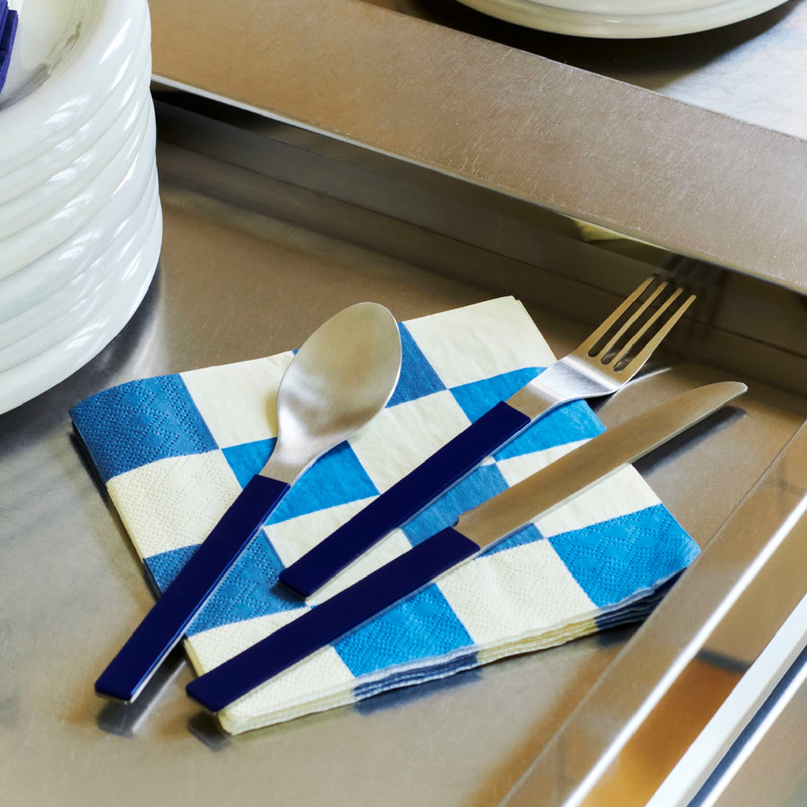 MVS 커트러리 세트 MVS Cutlery(Set of 4) Dark Blue 라이프스타일 이미지 4