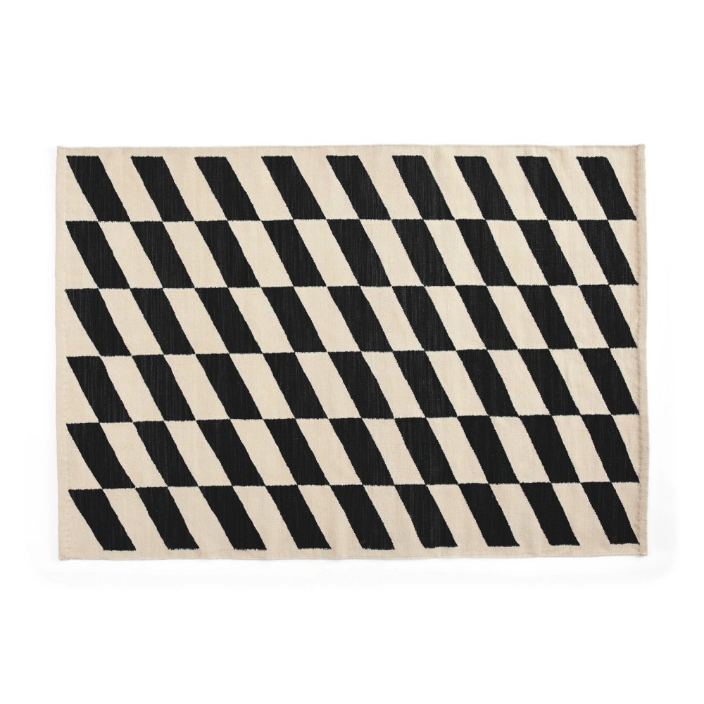 SHIFT KELIM RUG BLACK W140 x L200 CM