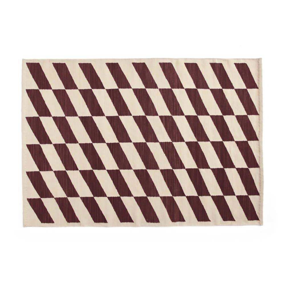 SHIFT KELIM RUG BURGUNDY W140 x L200 CM
