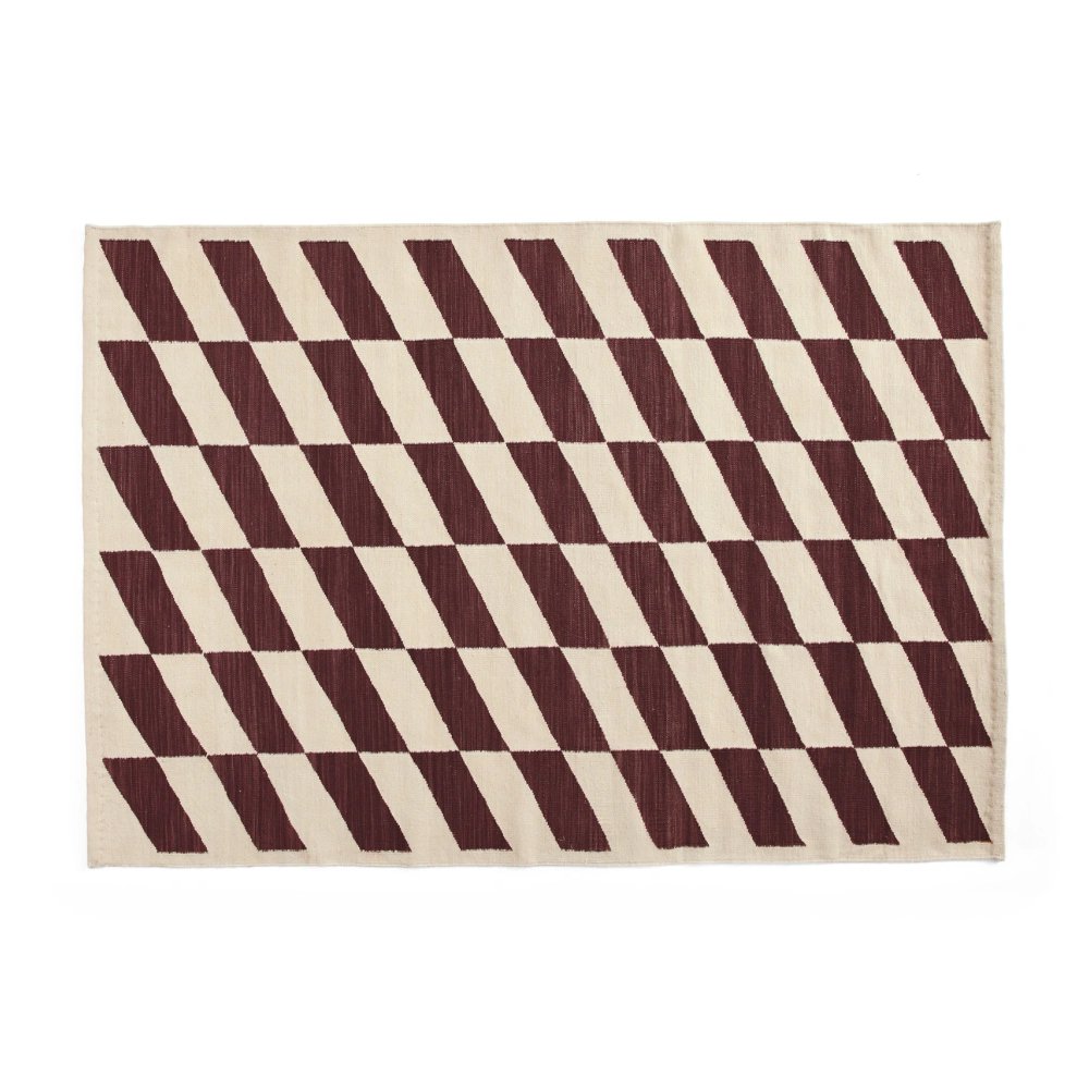 SHIFT KELIM RUG BURGUNDY W140 x L200 CM