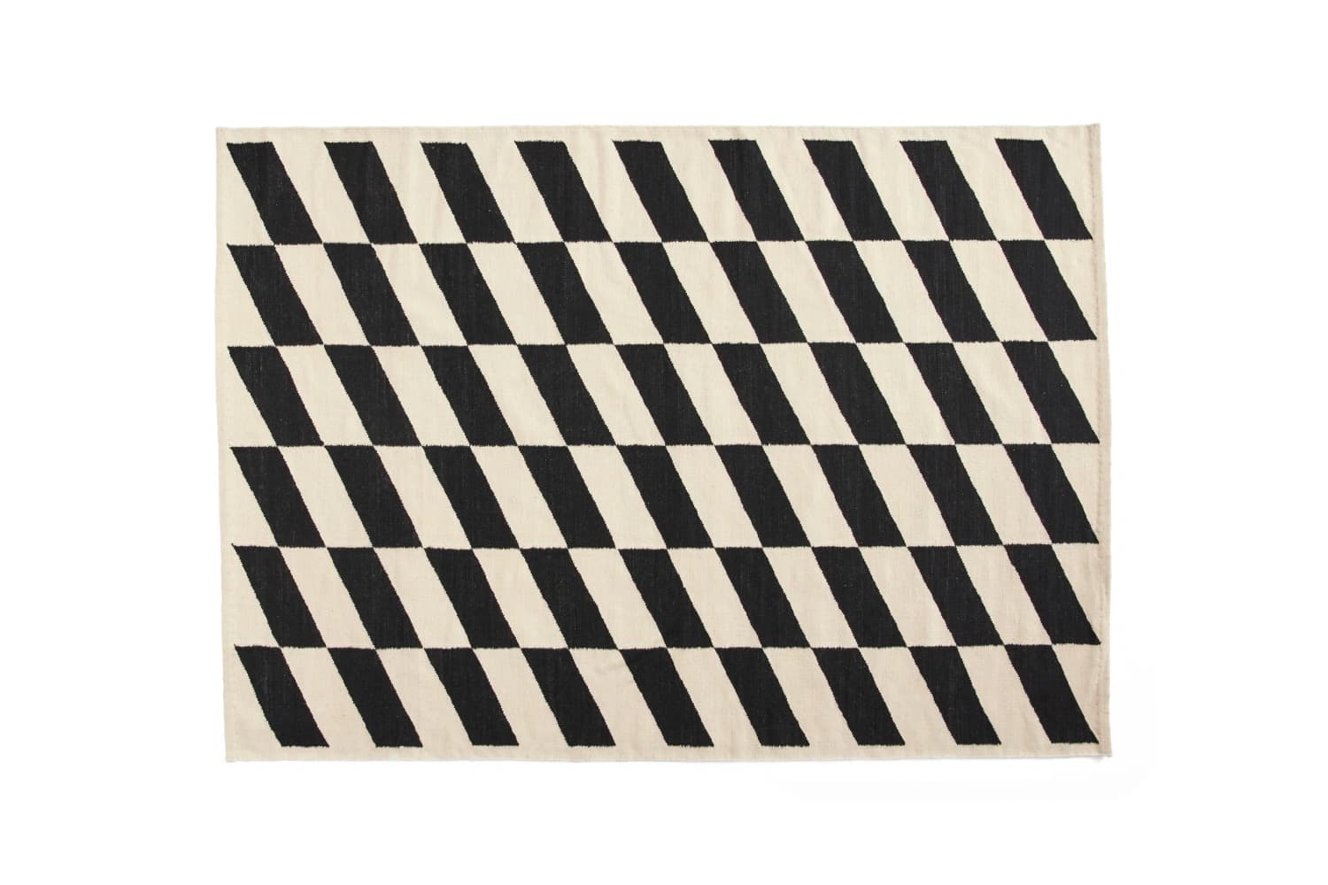 SHIFT KELIM RUG BLACK W170 x L240 CM 플랫샷