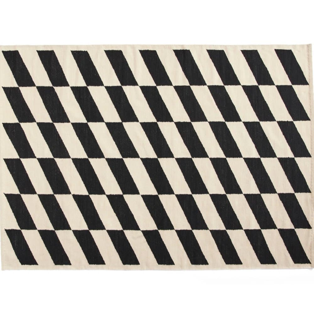 SHIFT KELIM RUG BLACK W170 x L240 CM