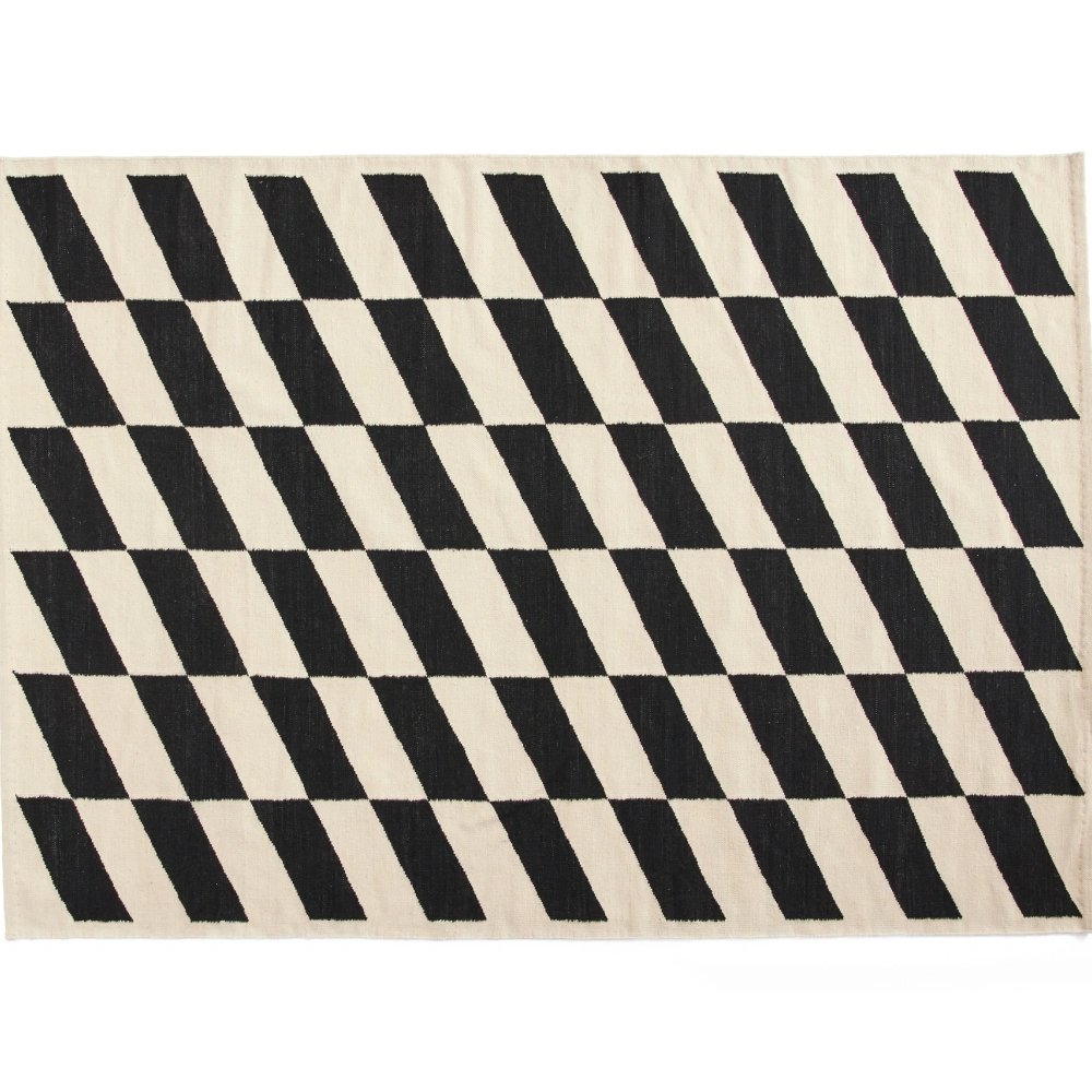 SHIFT KELIM RUG BLACK W170 x L240 CM