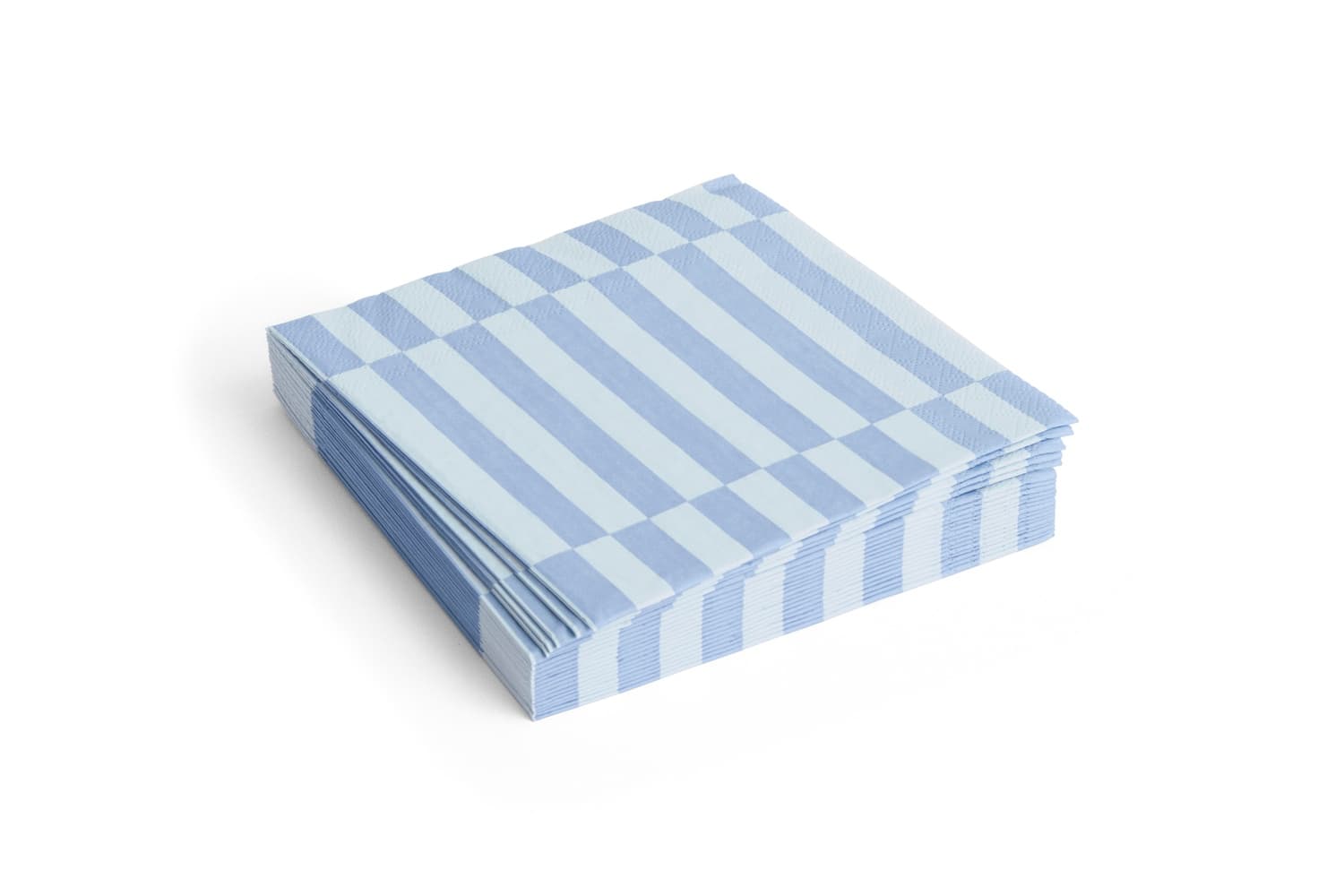 PATTERN NAPKINS SET OF 20 | LUNCH LIGHT BLUE AND DUSTY BLUE PILLAR STRIPE 플랫샷