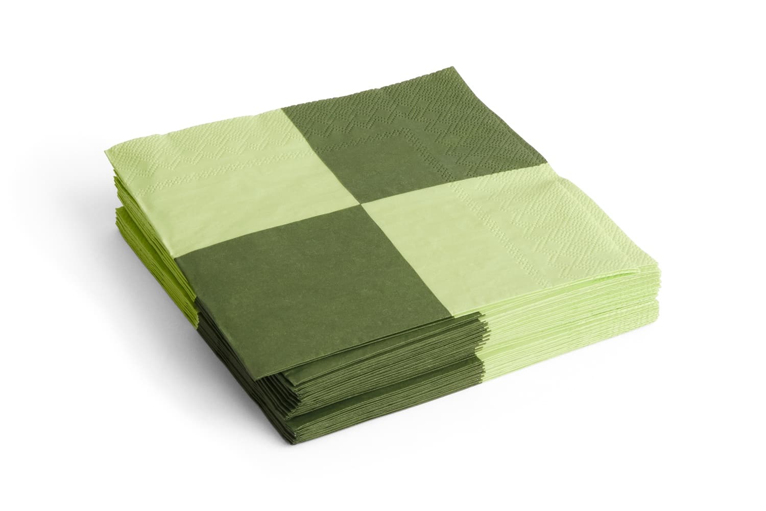 PATTERN NAPKINS SET OF 20 | DINNER LIGHT GREEN AND DUSTY GREEN L CHECK 플랫샷