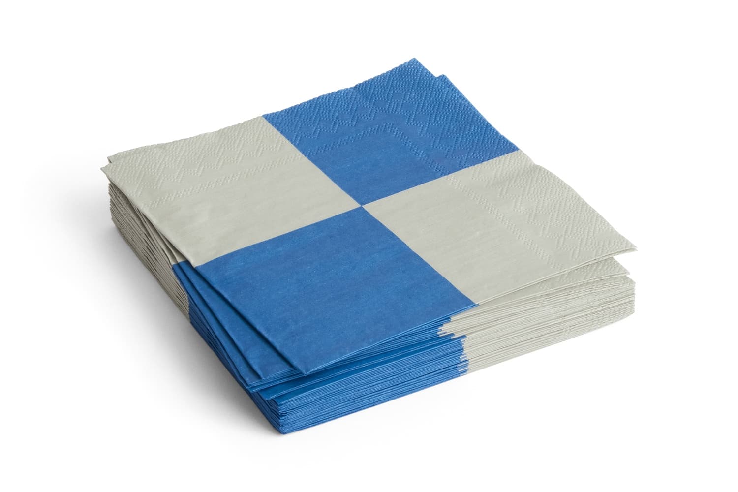 PATTERN NAPKINS SET OF 20 | DINNER GREY AND BLUE L CHECK 플랫샷