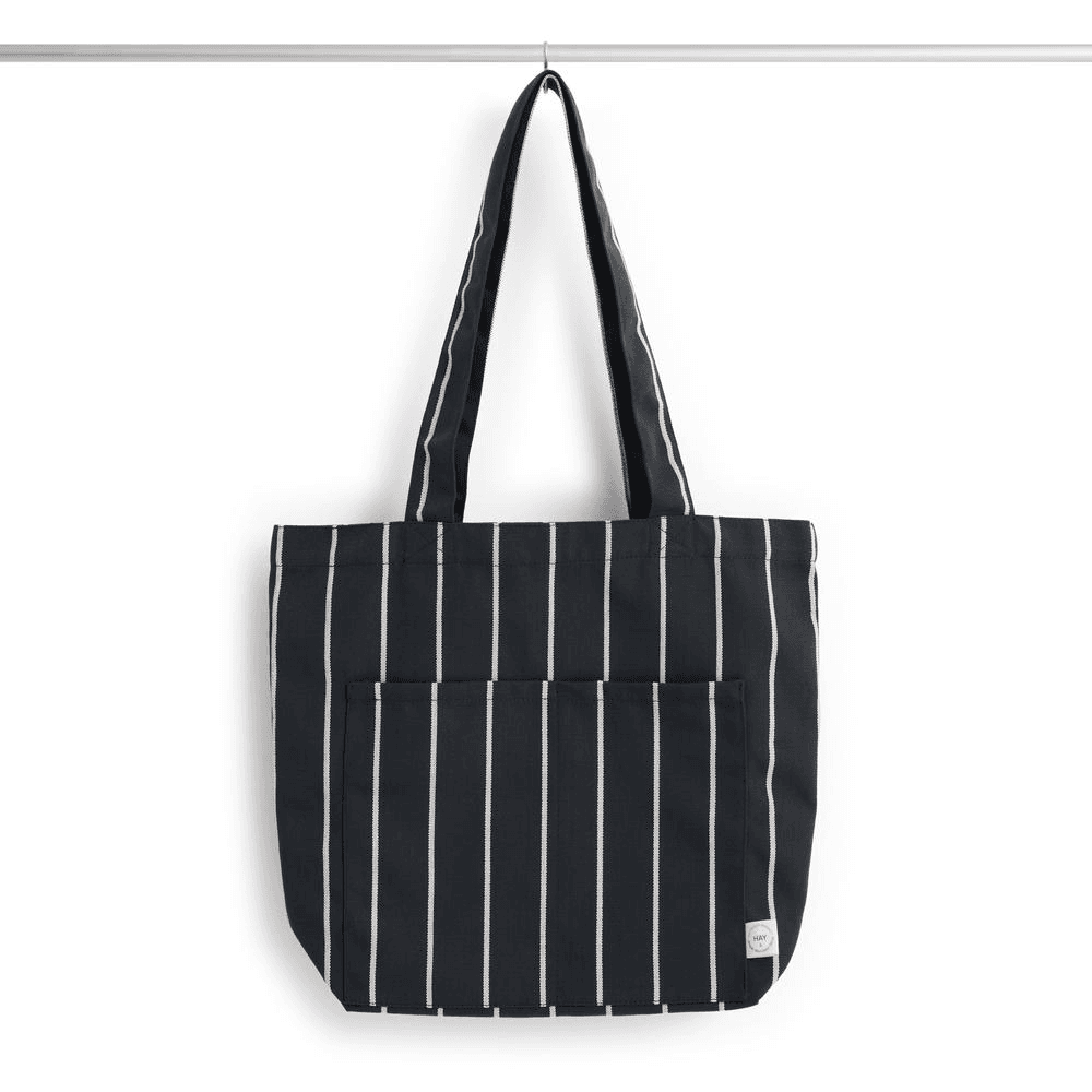 아웃도어 마켓 에코백 베이지 레드 스트라이프 VARIANTS black beige stripe 이미지