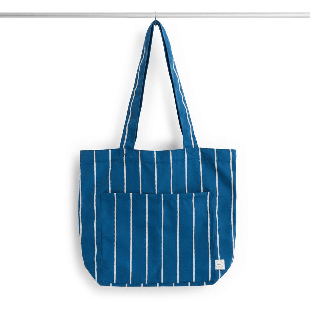 아웃도어 마켓 에코백 베이지 레드 스트라이프 VARIANTS blue beige stripe 이미지