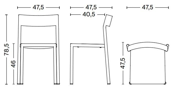 헤이 타입 체어 Type Chair 사이즈 가이드 이미지 1