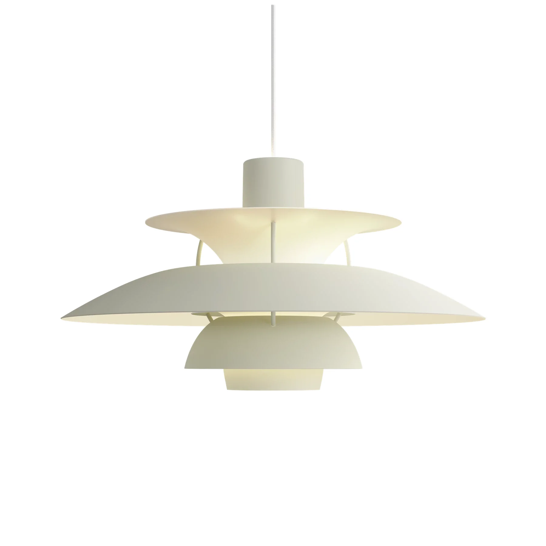 PH 5 펜던트 램프 클래식 화이트 VARIANTS 모노크롬 페일 퓨터 이미지