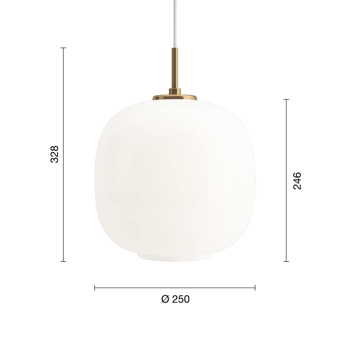 VL45 250 펜던트 화이트 사이즈 가이드 이미지 1