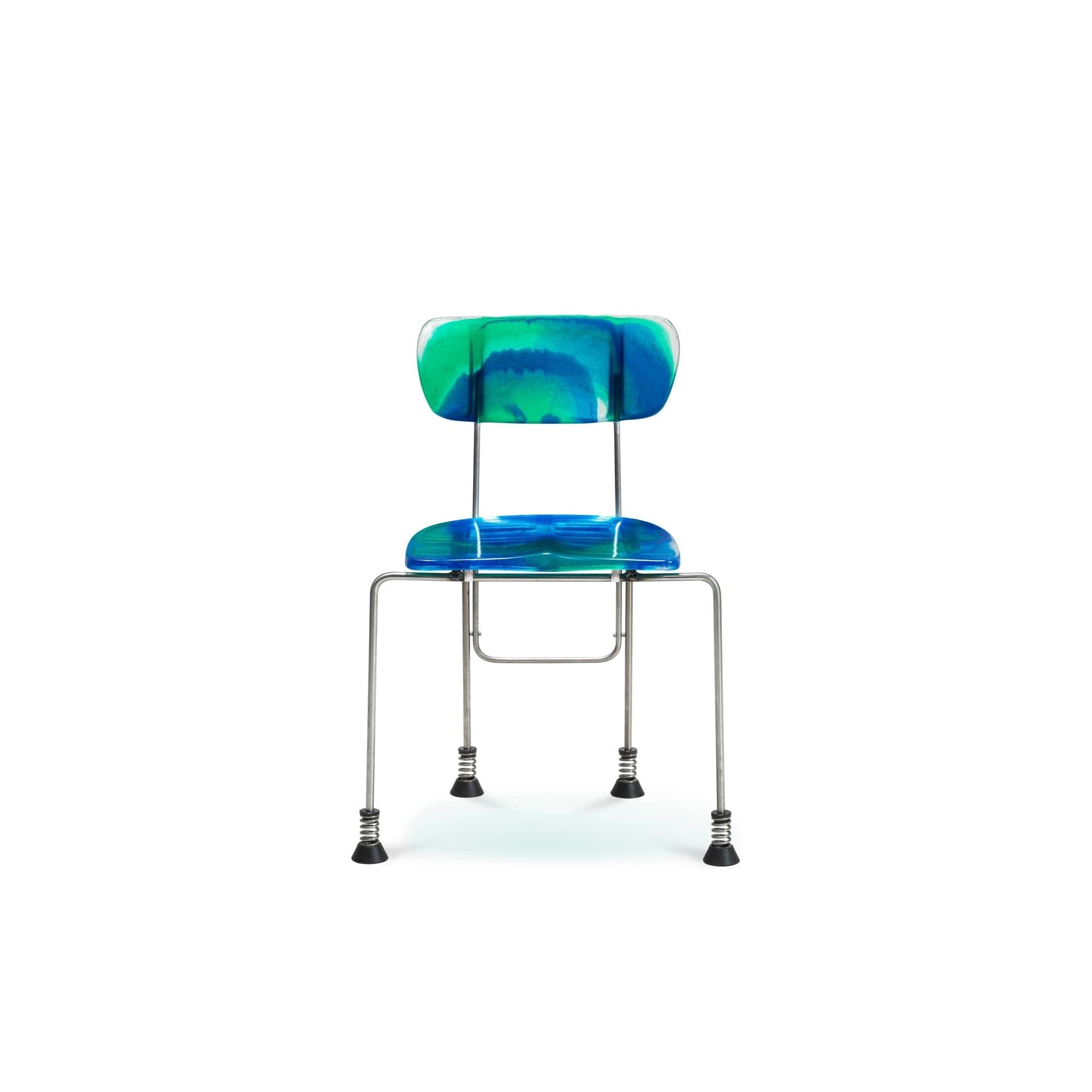 543 BROADWAY Sedia 4 gambe Blue/Green 플랫샷