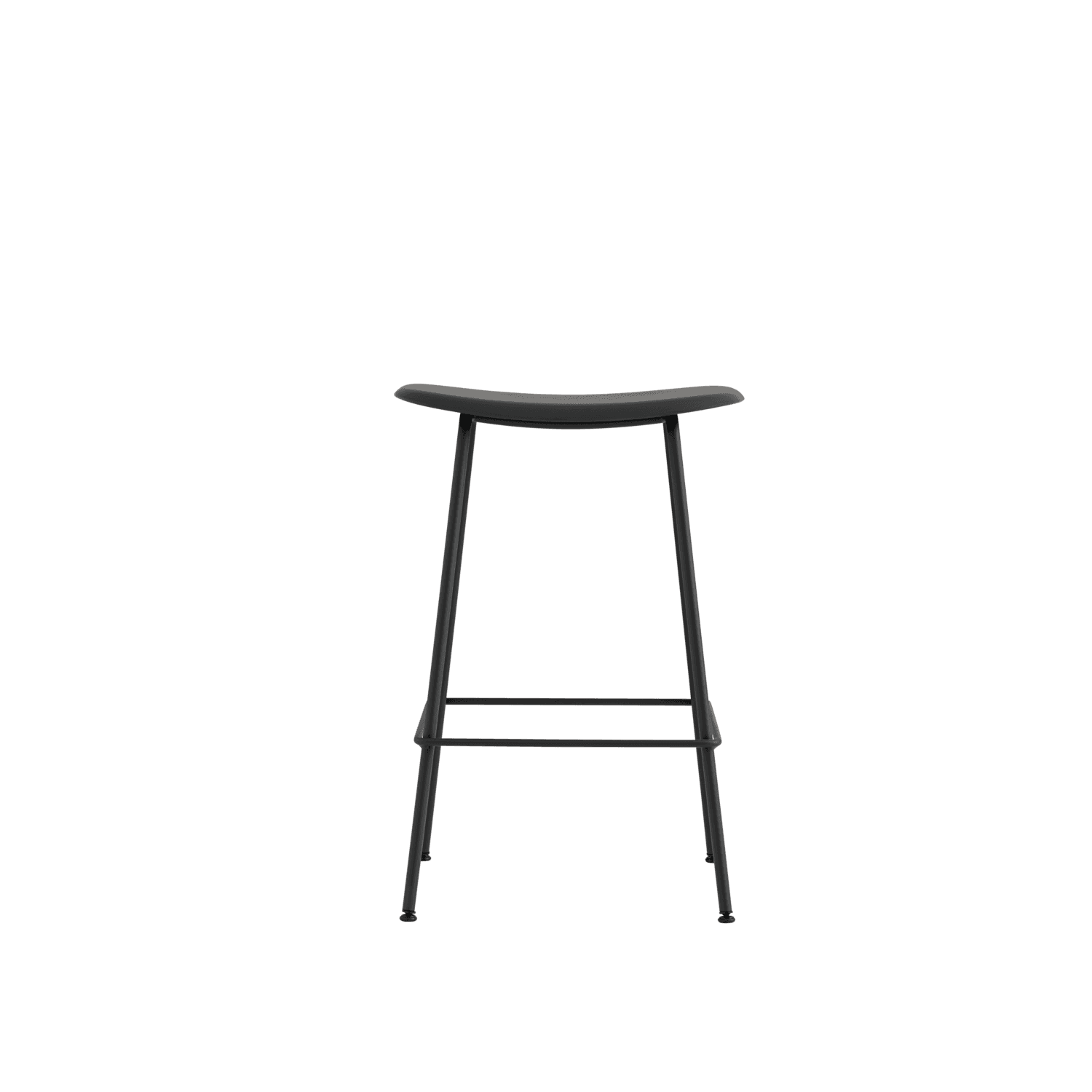 화이버 카운터 스툴 Tube base H 65 cm Black 플랫샷