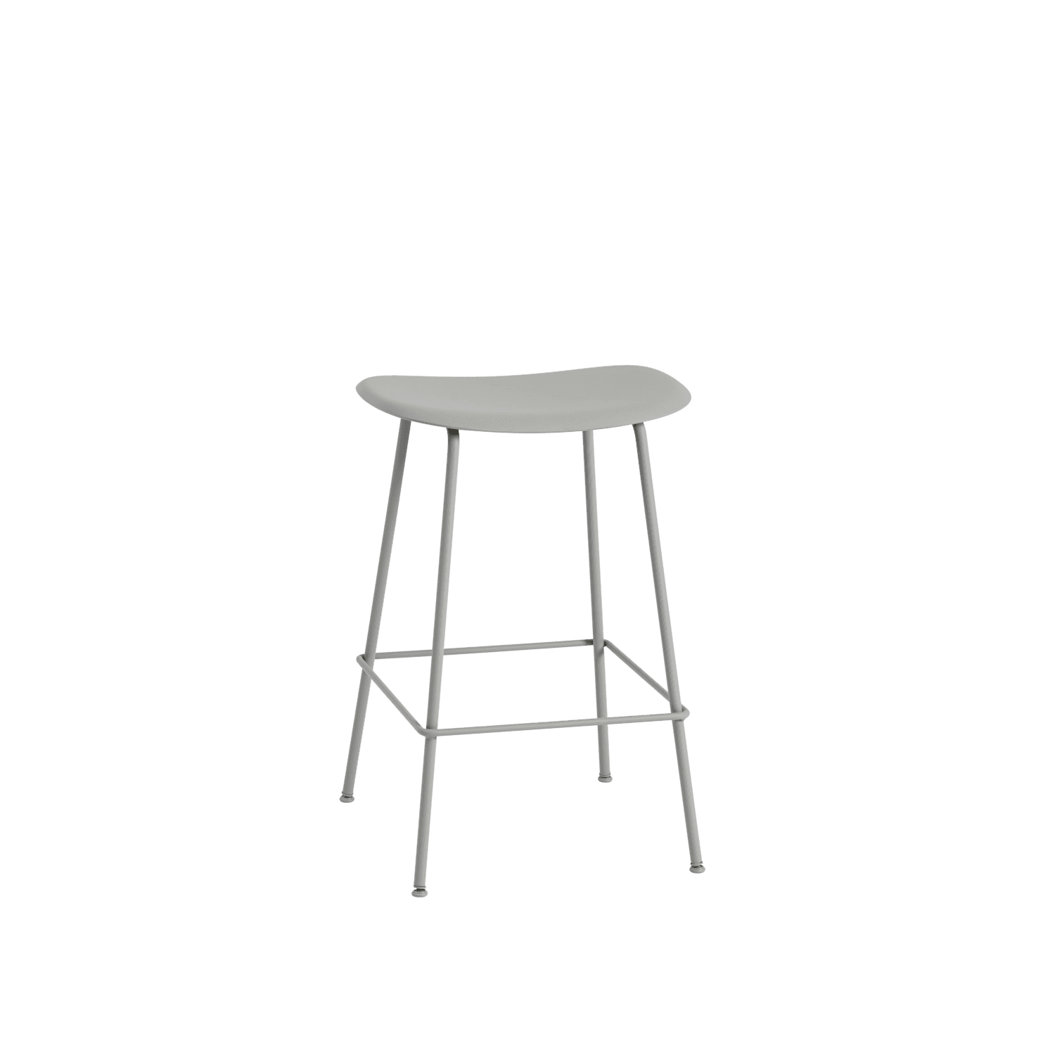 화이버 카운터 스툴 Tube base H 65cm Grey 플랫샷