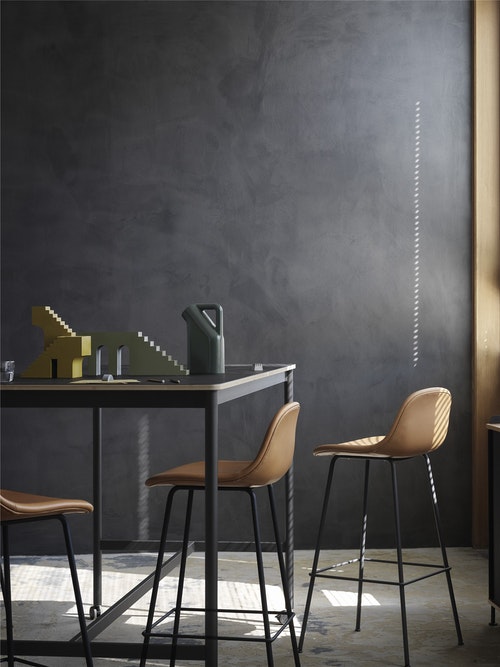 화이버 카운터 스툴 Back Rest H 65 cm Grey 라이프스타일 이미지 1