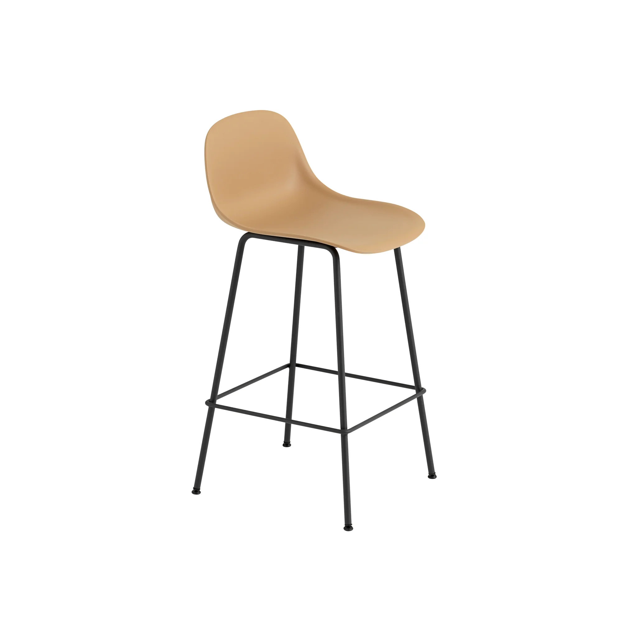 화이버 카운터 스툴 Back Rest H 65 cm 오커 상품 이미지 1