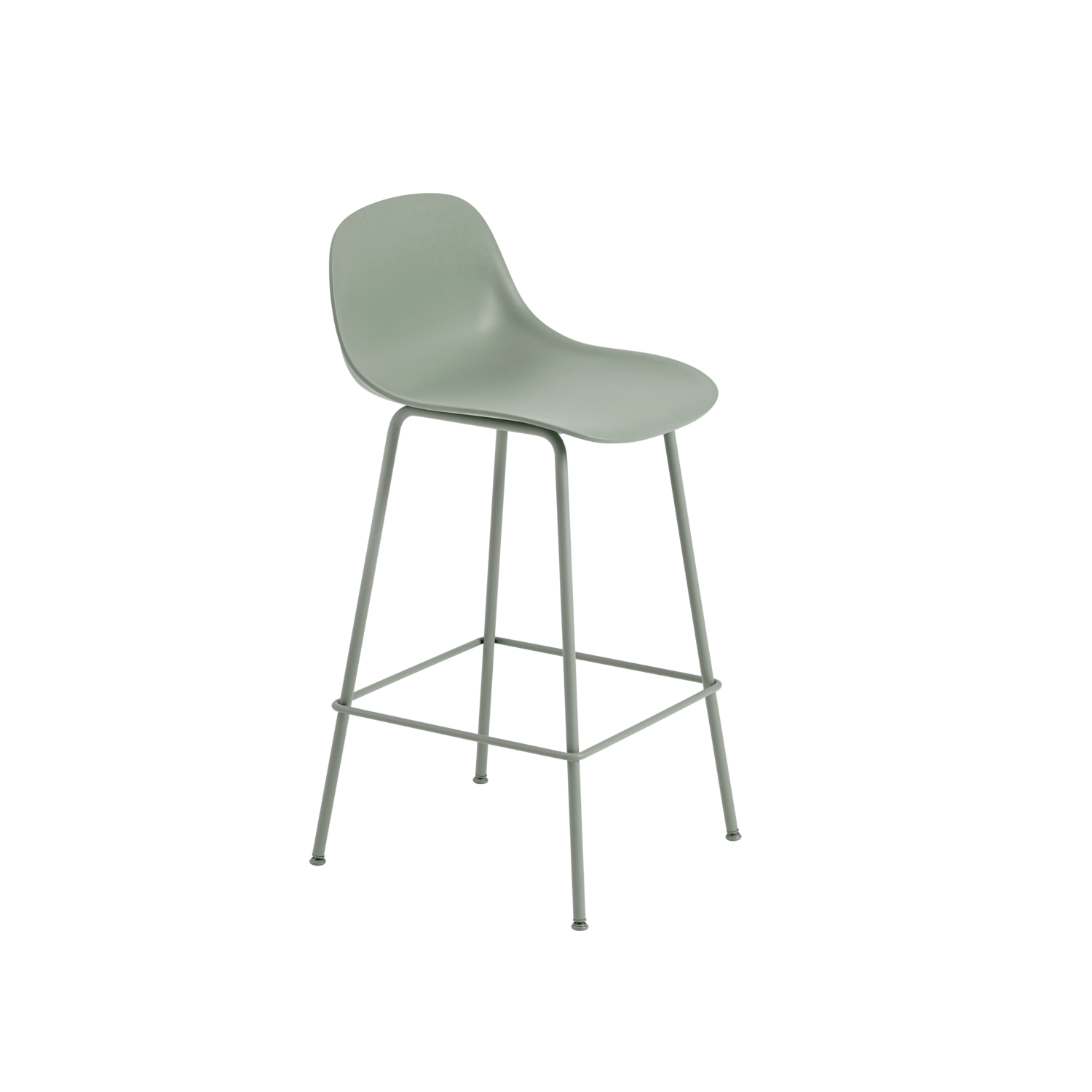 화이버 카운터 스툴 Back Rest H 65 cm 더스티 그린 상품 이미지 1