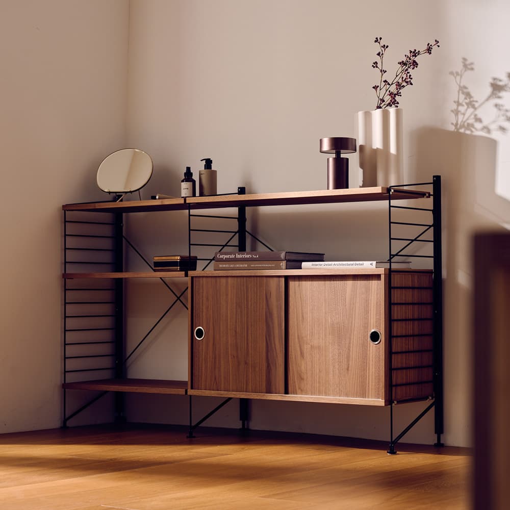 시스템 프리스탠딩 세트 7 (Black/Walnut) 플랫샷