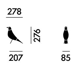 Eames House Bird 사이즈 가이드 이미지 1