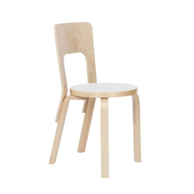 Chair 66 White/Birch, BENUFE, 아르텍 ARTEK