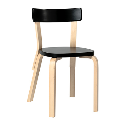 아르텍 Chair 69 Black Seat,Backrest/Birch, 베뉴페, 아르텍 ARTEK