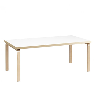 아르텍 Aalto Table 83 White Laminate/Birch, 베뉴페, 아르텍 ARTEK