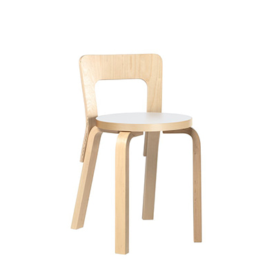 Chair 65 White/Birch, 베뉴페, 아르텍 ARTEK