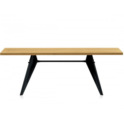 EM Table Natural Solid Oak/Deep Black 2000x900, 베뉴페, 비트라 vitra