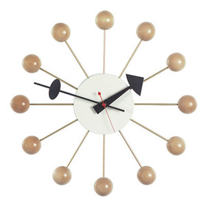 Ball Clock Natural Beech, BENUFE, 비트라 vitra