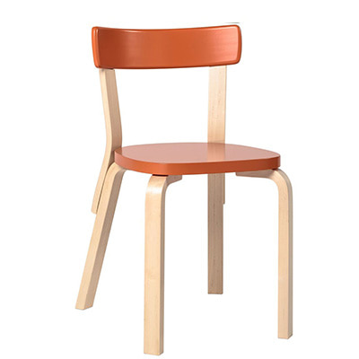 아르텍 Chair 69 Orange Lacquered/Birch, 베뉴페, 아르텍 ARTEK