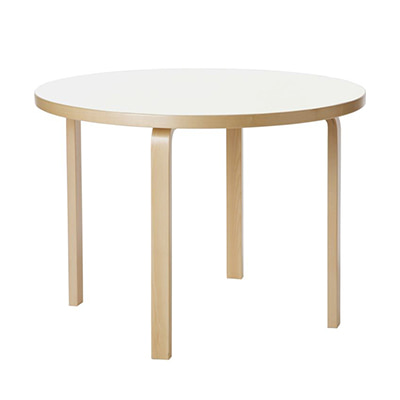 Aalto Table 90A White/Birch, BENUFE, 아르텍 ARTEK