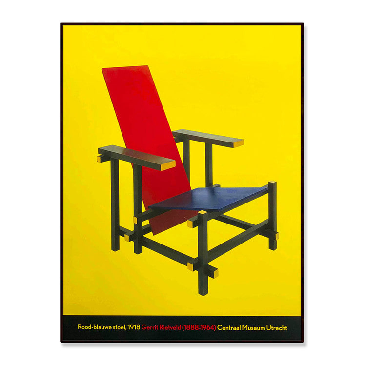 게리트 리트벨트 Gerrit Rietveld - Red and Blue Chair, BENUFE, 자리 스튜디오