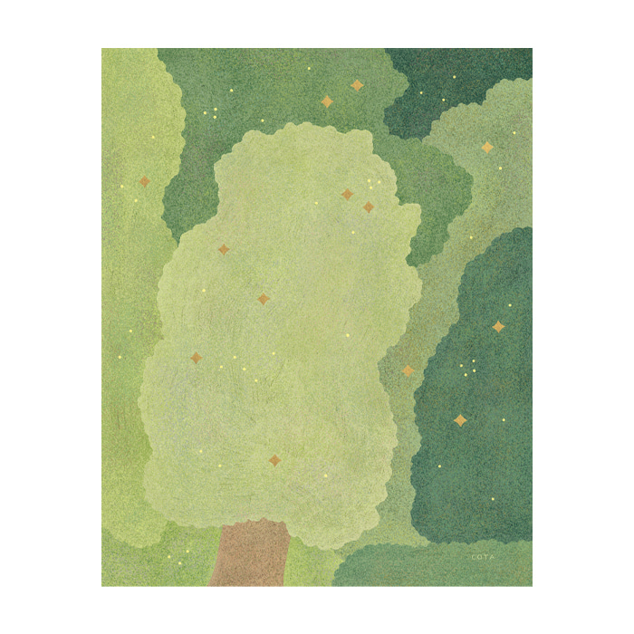Serenity Green 패브릭 포스터, 베뉴페, 코타맨션 Cotamansion