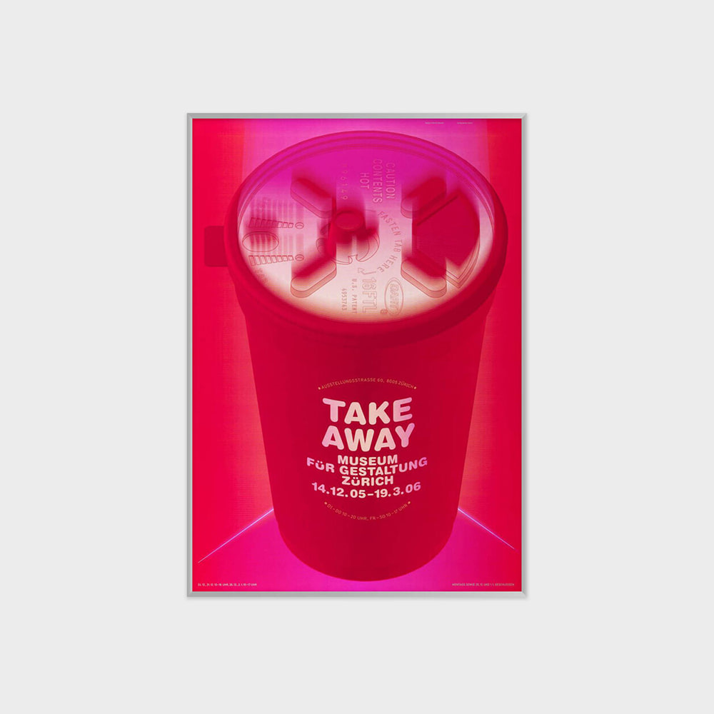 [스위스 디자인 포스터] 마틴 우드틀리 MARTIN WOODTLI - TAKE AWAY (액자포함) 89.5×128cm, 베뉴페, 마이온프라이빗 myownprivate