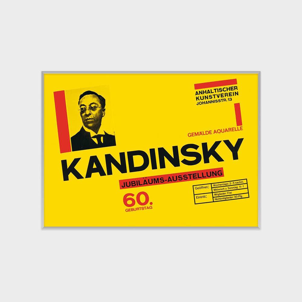 [바우하우스] 헤르베르트 바이어 KANDINSKY 60TH BIRTHDAY (액자포함) 84.1 x 59.4 cm, 베뉴페, 마이온프라이빗 myownprivate