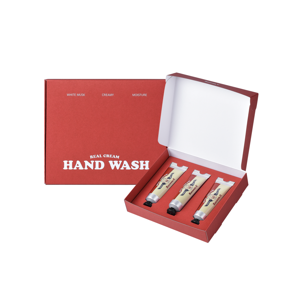 라쿤씨 Real cream hand wash 3ea gift set, 베뉴페, 라쿤씨 RacoonC