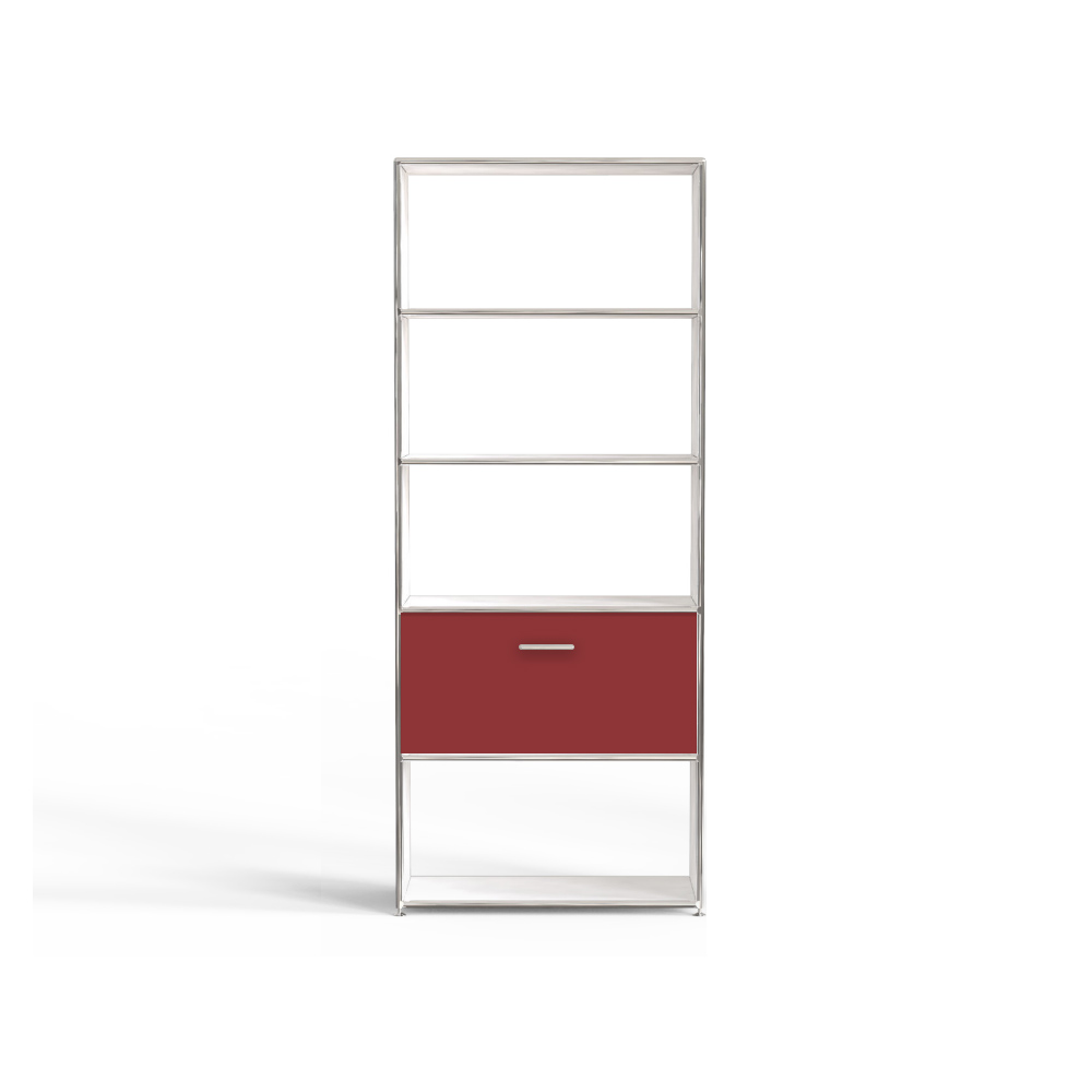 보쎄 1 x 5 Book Shelf Unit 플랩책장 Red, 베뉴페, 보쎄 BOSSE