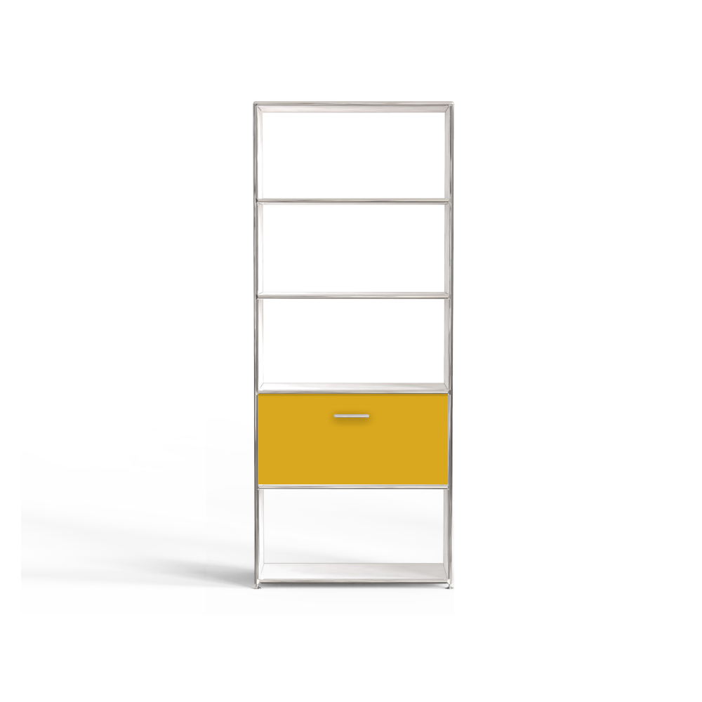 보쎄 1 x 5 Book Shelf Unit 플랩책장 Yellow, 베뉴페, 보쎄 BOSSE