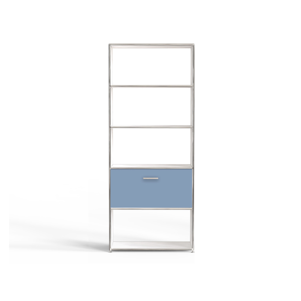 보쎄 1 x 5 Book Shelf Unit 플랩책장 Light Blue, 베뉴페, 보쎄 BOSSE