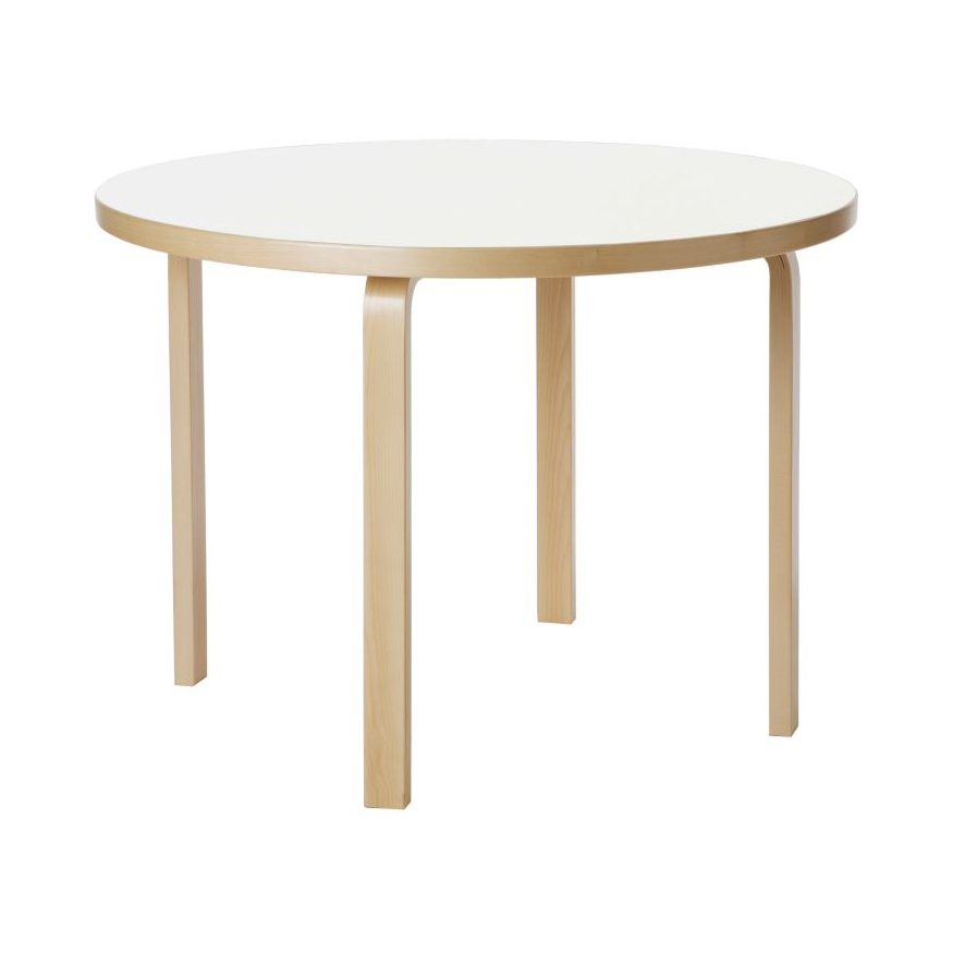 아르텍 Aalto Table 90A White/Birch, 베뉴페, 아르텍 ARTEK