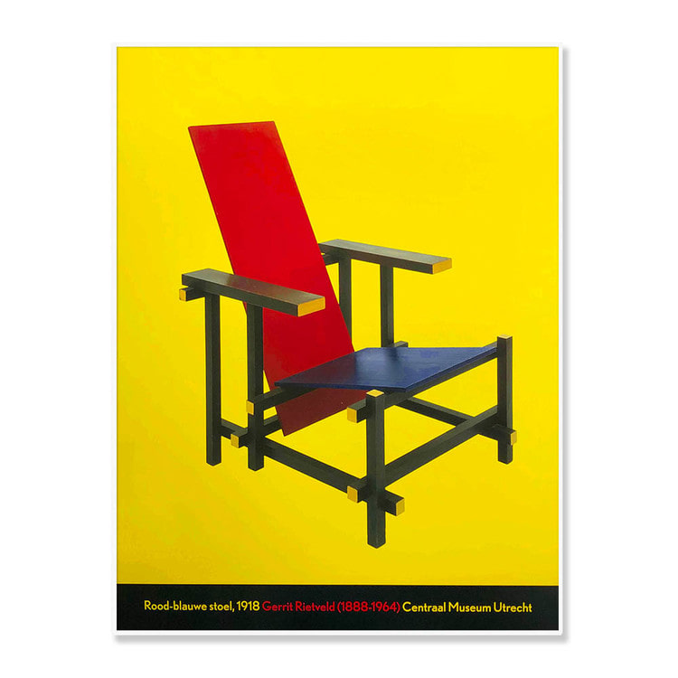 게리트 리트벨트 Gerrit Rietveld - Red and Blue Chair, BENUFE, 자리 스튜디오